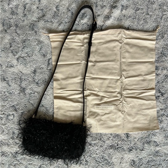 Frances Valentine Black Feathered Women's Bag - Picture 4 of 15